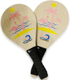 Vero Frescobol Frescobol Florida Set, 2 Original Beach Paddles, 2 Balls, 2 Darts and Beach Tote-Bag (Pink Flamingo Set)