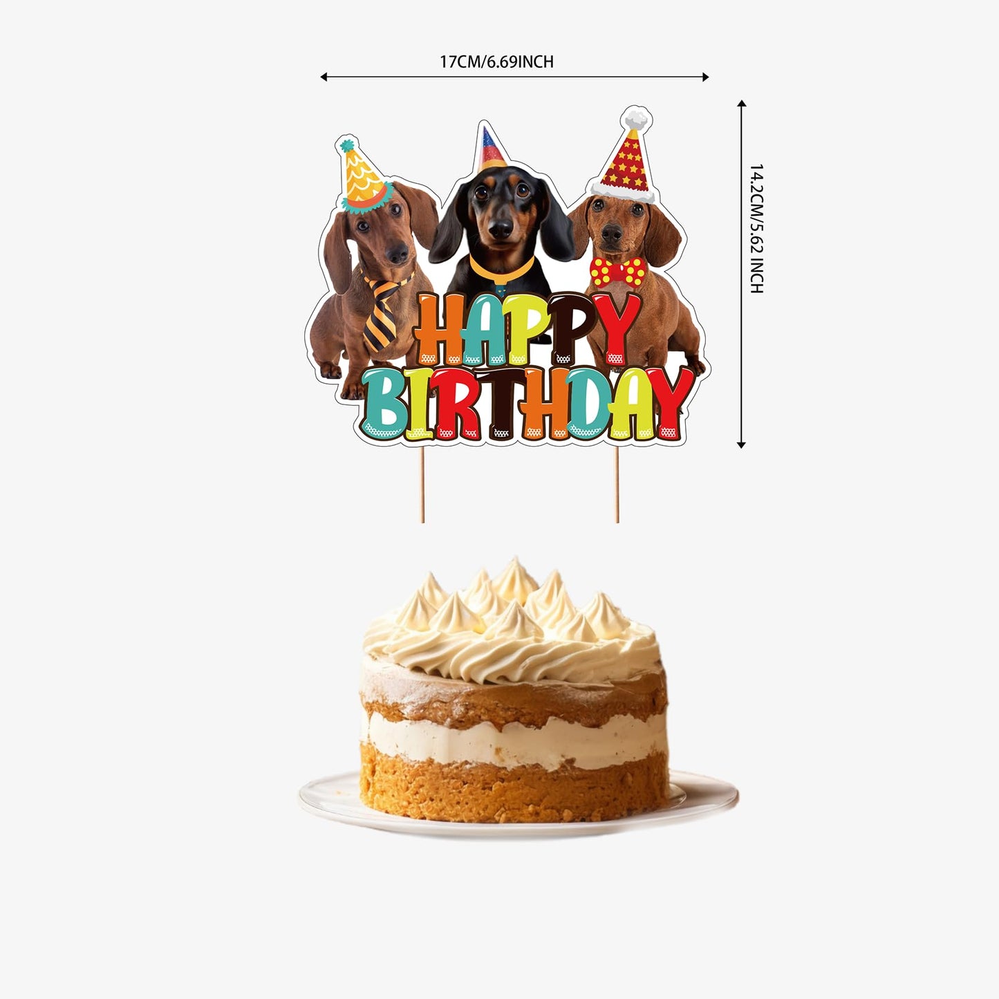 25 Dachshund Cake Toppers - Dachshund Dog Cake Decorations for Parties & Birthdays