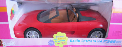 Barbie RC FERRARI F355 GTS Radio Controlled Red Car R/C Convertible Vehicle with Working HEADLIGHTS! (2000)