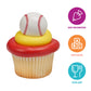 DecoPac Baseball Rings, Cupcake Decorations, Baseball Cupcake Toppers, Food Safe - 24 Pack