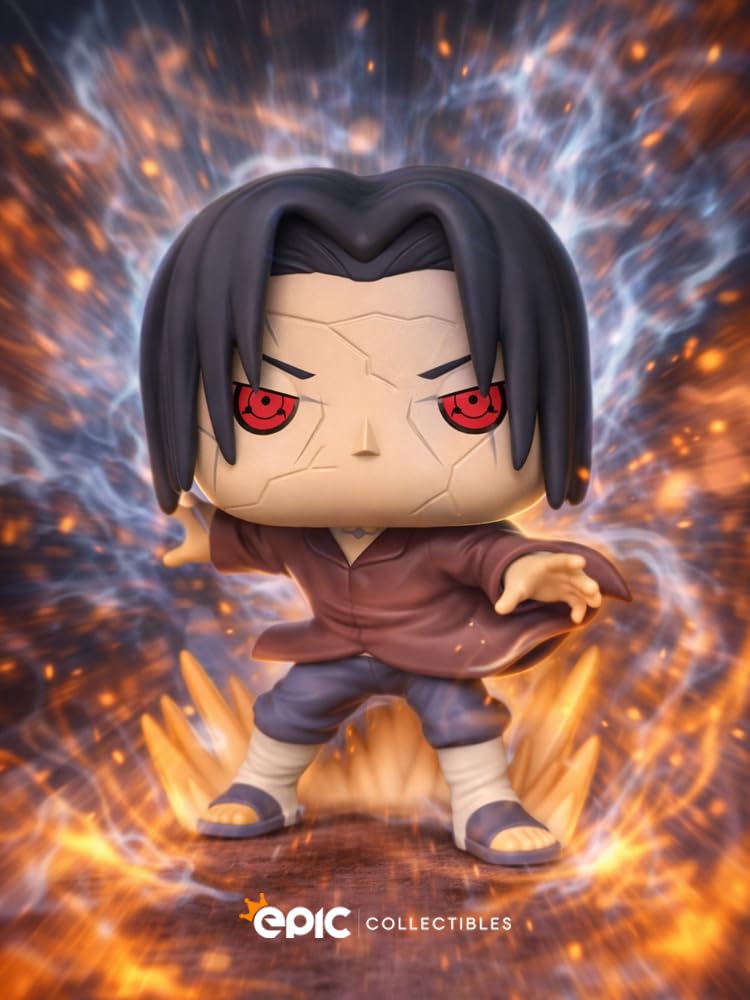 Epic Collectibles Pop Anime: Naruto Shippuden - Itachi Uchiha (Edo Itachi) Exclusive Vinyl Figure Bundled with Box Protector Compatible for Funko