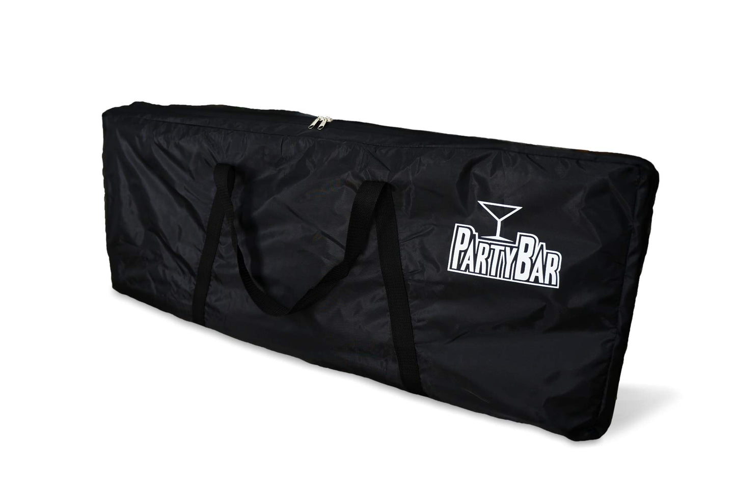 Folding Portable Party Bar w/Patented Multi-Color LED Lights, Prism Graphic, Black Skirt, and Storage Shelf