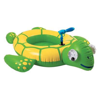 Turtle Water Blaster Ride-On Inflatable, Pool-Fed Spray Cannon, Large Splash Toy for Swimming Play, Summer Outdoor Fun for Kids, Backyard Adventure