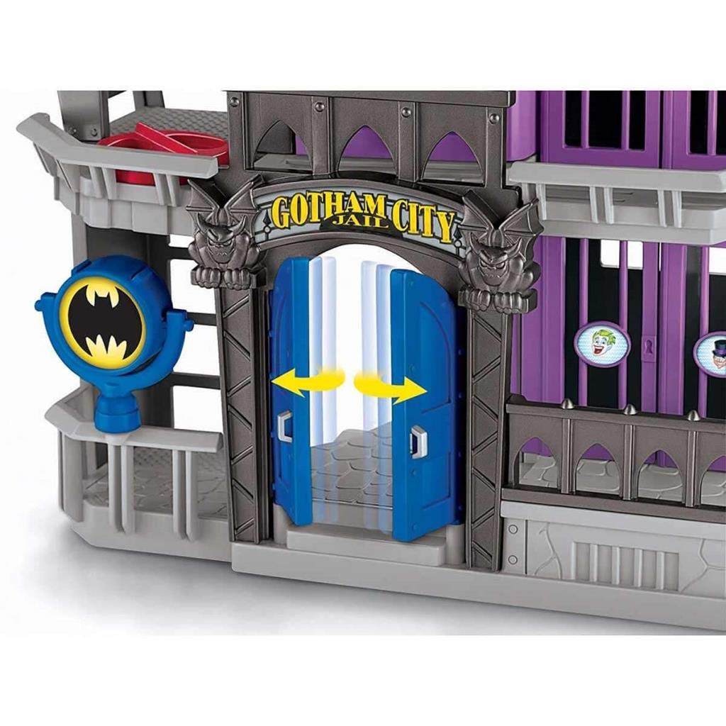 Fisher-Price Imaginext DC Super Friends Gotham City Jail Playset with Batman and Bane Figures for preschool kids ages 3-8 years