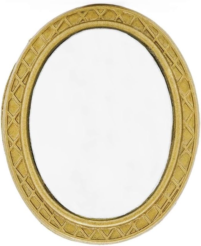 Gold 1/12 Miniature Mirror Dollhouse Decoration Accessories, DIY Doll House Kit