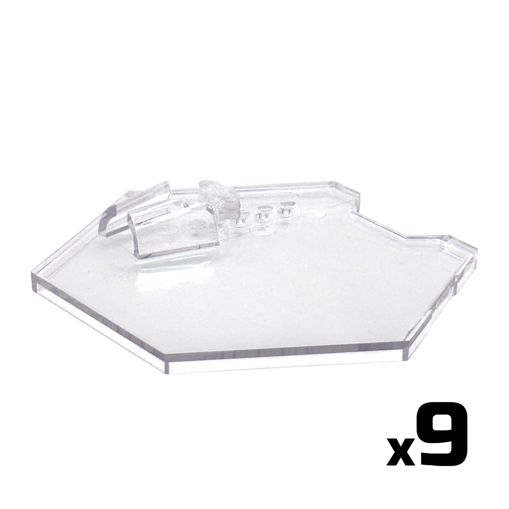 ElevateFigureDisplays Peg-Free Footstands (9-Pack), Action Figure Stands, Clear Plastic, 1/12 & 1/10 Scale, Adjustable (Peg Free Footstands)