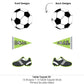 Big Dot of Happiness Soccer Party Centerpiece Decorations - 15-Piece Table Toppers Set, Sports Theme Baby Shower Birthday Party Decor, Soccer Ball
