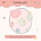 LullaBaby - 9 Pieces Changing Set - Diaper, Baby Wipes & Stacking Rings -14-Inch Baby Doll Accessories - Pretend Play 2+ Years - Play & Care Set