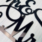 AMINJIE Mr and Mrs Cake Topper, Bride and Groom Sign Wedding/Engagement Cake Toppers Decoration, Black Acrylic