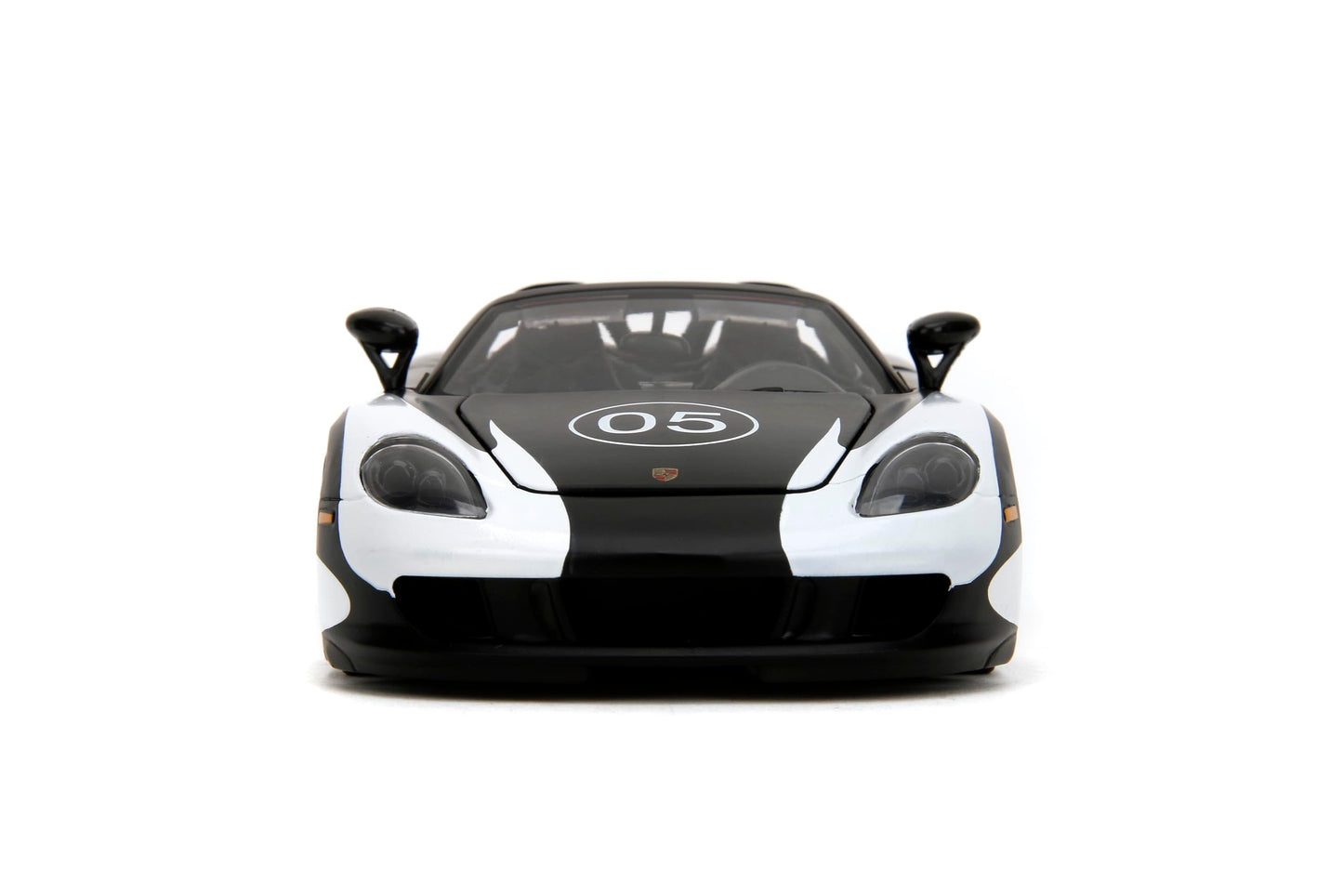 Hyper-Spec 1:24 2005 Porsche Carrera GT Die-Cast Car, Toys for Kids and Adults(Black/White)