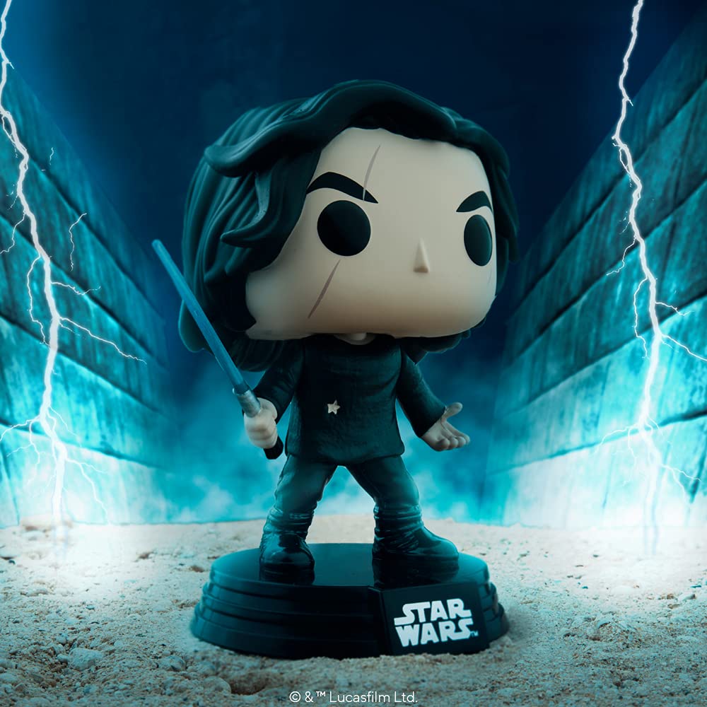 Funko POP Star Wars: Rise of Skywalker - Ben Solo with Blue Saber Vinyl Bobblehead, Multicolor, Standard (51480)