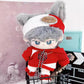 niannyyhouse Headdress Hoodie Shoes Flame Outfit 10cm~15cm 20cm 40cm Plush Doll Clothes Doll Accessories (Red 10cm~15cm)