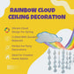 Fun Express Rainbow Cloud & Raindrops Ceiling Hanging Decorations, 12'x32