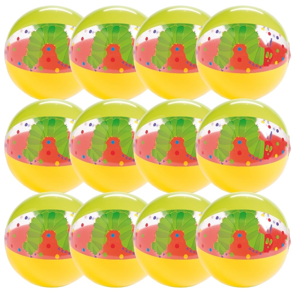 Fun Express Inflatable The Very Hungry Caterpillar Beach Balls 11" 12 Pack