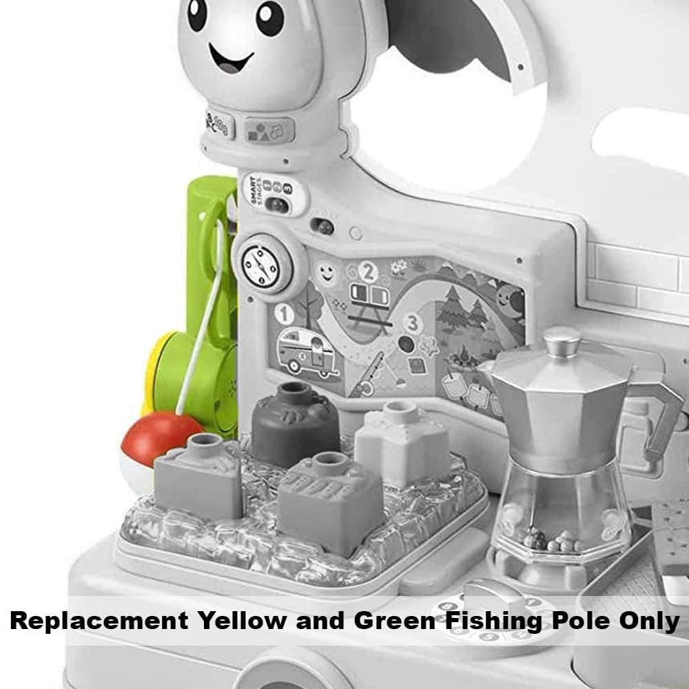 Replacement Parts for Fisher-Price Laugh & Learn 3-in-1 On-the-Go Camper Playset - GTJ59 ~ Replacement Yellow and Green Fishing Pole with Bobber