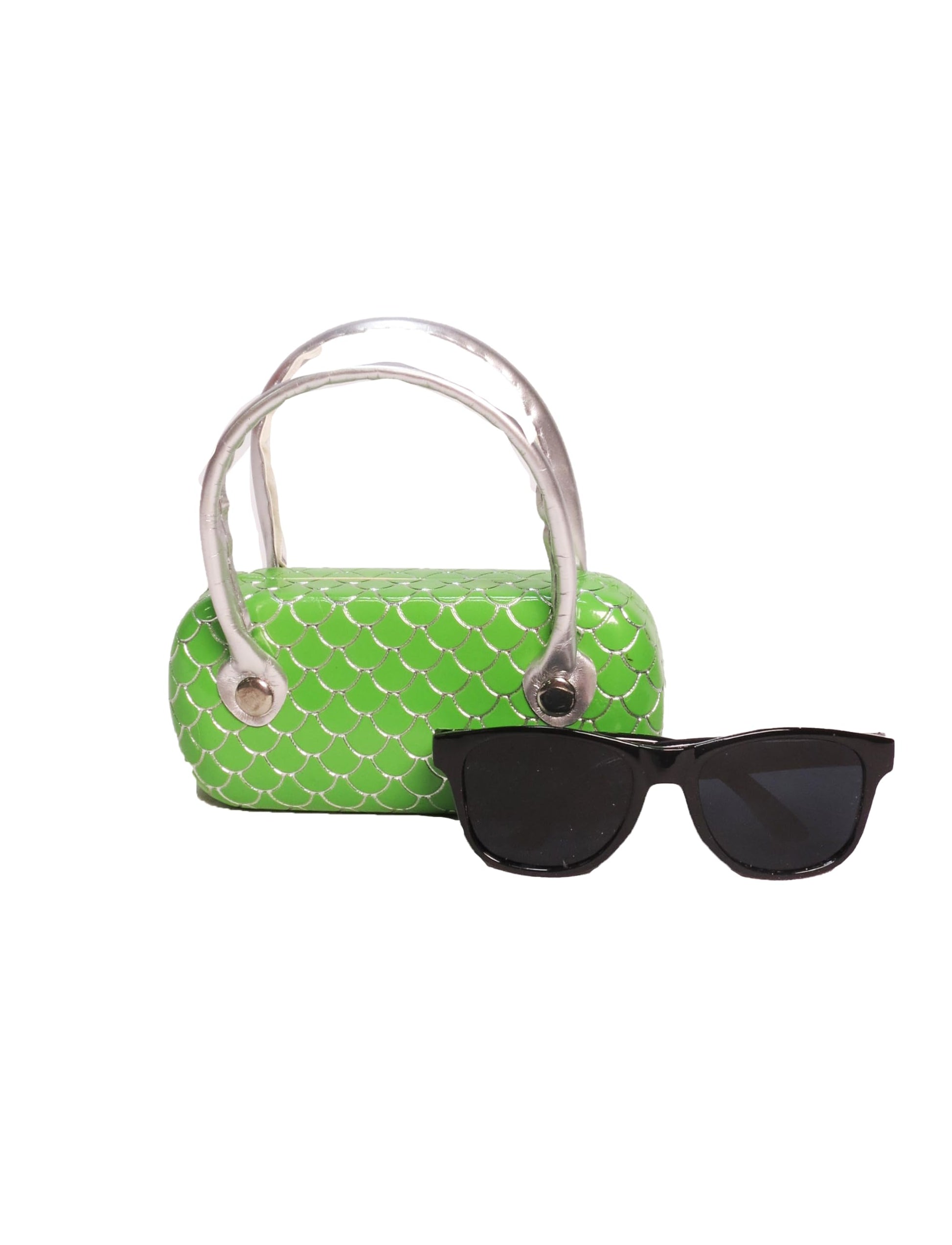 American Fashion World Green Mermaid Scale Sunglasses and Case Set for 18 Inch Dolls