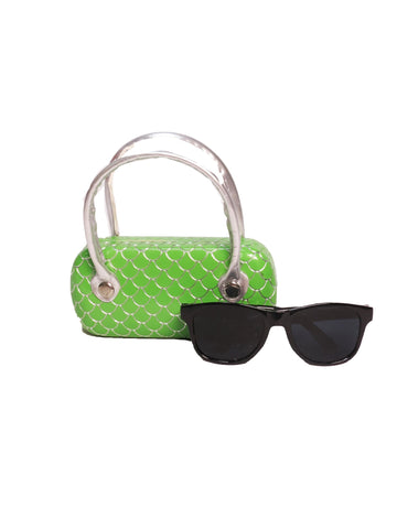 American Fashion World Green Mermaid Scale Sunglasses and Case Set for 18 Inch Dolls