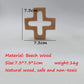 10pcs Natural Wooden Cross Children's Toy Pendant Pure Natural Beech Wood Animal Shape Toys for Handmade Home Decoration Crafts (10 pcs)