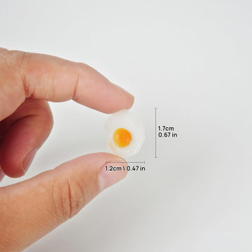 Miniature Fried Eggs Set (10 Pack) | 1:12 Scale Dollhouse Kitchen Food Accessories | Realistic Dollhouse Miniatures, Non-Edible
