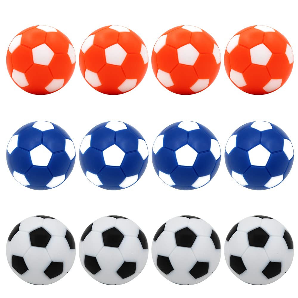 BQSPT 12 Pieces 32mm Foosball Balls Table Football Soccer Replacement Balls Multicolor Official Tabletop Game Accessory 12 Pack