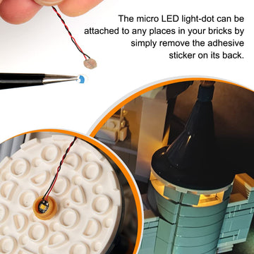 TEDDOO 14pcs 1x1 LED Dot Lighting Kit Compatible with Lego Bricks 4073