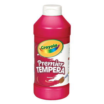 Crayola Premier Tempera Paint For Kids - Red (16oz), Kids Classroom Supplies, Great For Arts & Crafts, Non Toxic, Easy Squeeze Bottle