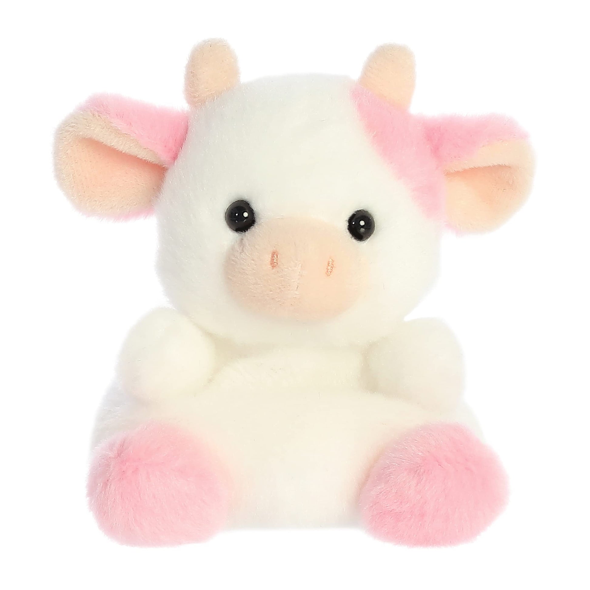 Aurora® Adorable Palm Pals™ Belle Strawberry Cow™ Stuffed Animal - Fun Collectible Plush for Kids and Adult Collectors - Perfect for Decorating Rooms