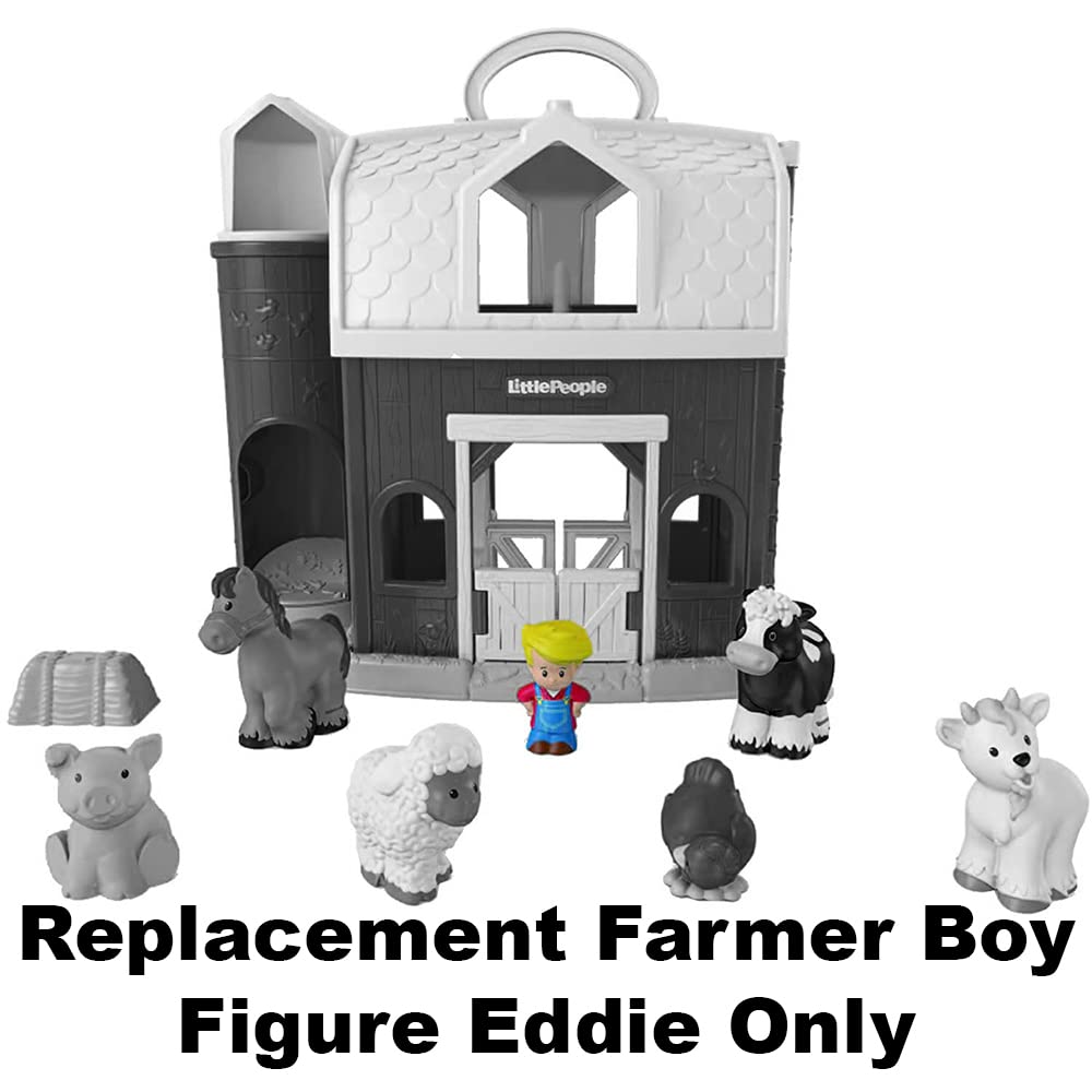 Fisher-Price Replacement Part Little People Animal Friends Farm Playset CHJ51 - Replacement Farmer Boy Eddie Figure