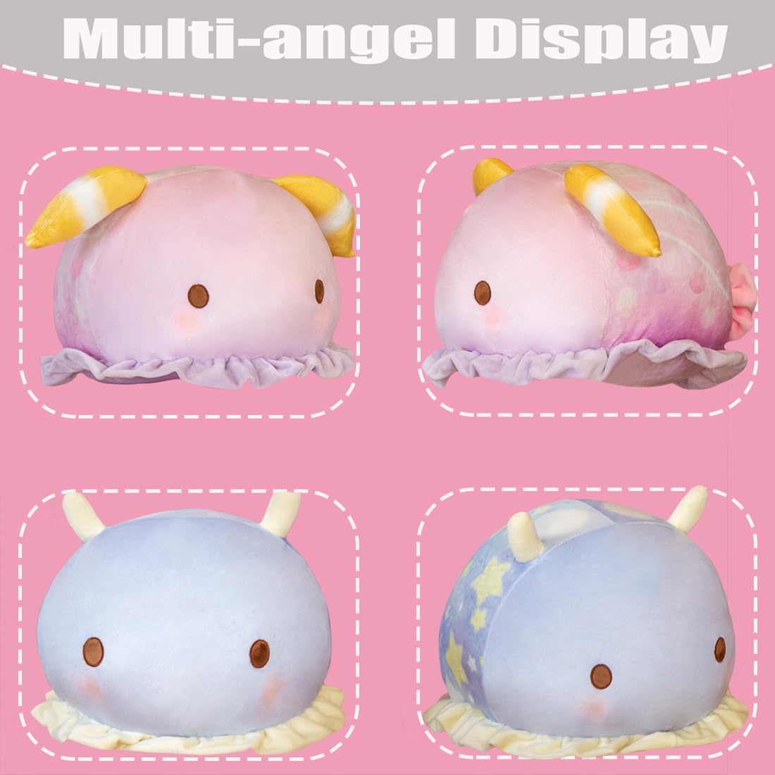 ELAINREN Big Pink Manatee Plush Soft Pillow Fluffy Sea Cow Stuffed Ocean Toy Cuddly Manatee Shape Plushie Cushion/15.7''x 13.8''