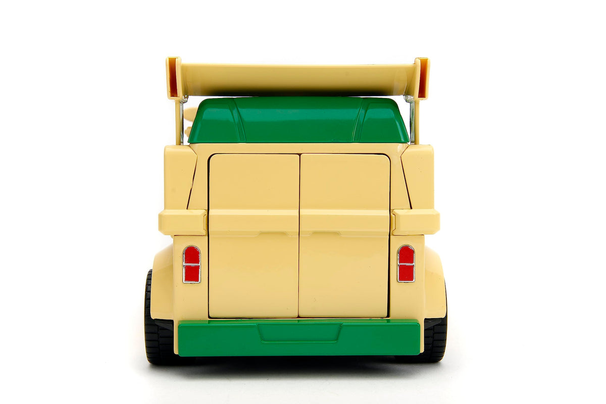 Jada Teenage Mutant Ninja Turtles 1:24 Party Wagon Die-Cast Car & 2.75" Donatello Figure, Toys for Kids and Adults