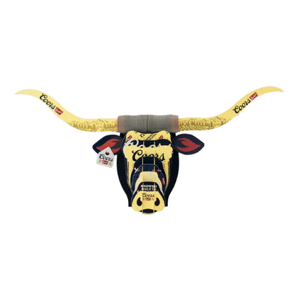 BEER DEER Coors Banquet Longhorn Head 3D Cardboard Mount Wall - Man Cave Decor - Crafted for Garages, Bars, Country Rooms & Beer Lovers - Easy