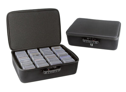Card Titan Toploader and One Touch Trading Card Storage Box with Zipper Lock - Sports Card Deck Box Fits Up to 400 Sleeved Collectible Sports Cards or