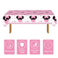 118 Pcs Pink 1st Birthday Party Supplies Girls One Paper Plates Napkins Cups Forks Tablecloth Banner for Girl's 1st Birthday Baby Shower Party