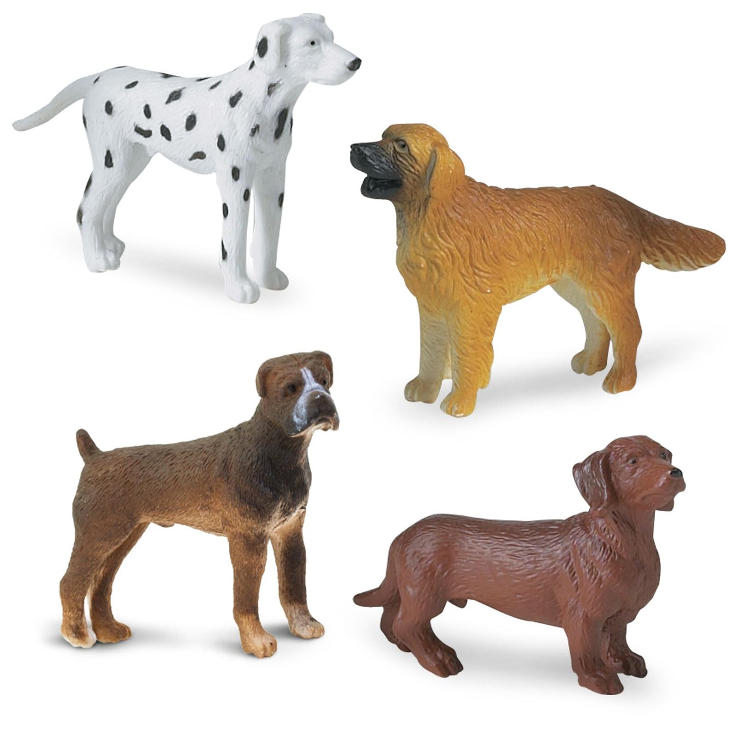 Safari Ltd. Dogs Toob - Mini Figurines: Dachshund, Dalmatian, Retriever, Sheepdog, Collie, Shepherd, Beagle, Boxer, Great Dane, Doberman, Bulldog