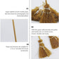 10Pcs Witch Broom, Miniature Broom Props Artificial Mini Fairy Hopuse, Mini Straw Fairy Micro Landscape Decoration Witch Sweeping