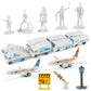 200 PCS Airport Terminal Kids Toys Deluxe Airlines Pretend Playset with Airplanes, Vehicles, Figures, Accessories, Play Mat