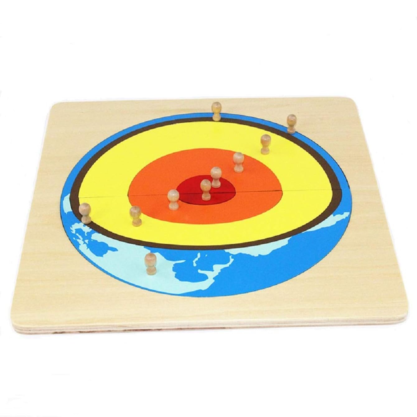 Montessori Children Geography Teaching Aids Internal Structure of The Earth Panel Puzzle Crustal Core Kids Early Education Learn Toys