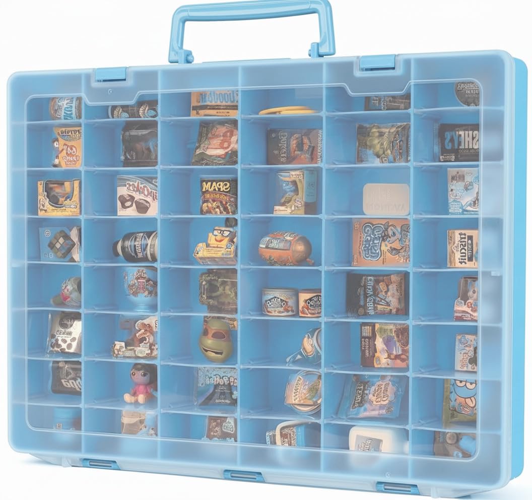 Plastic Toy Storage Case Compatible with Mini Brands Collector Toys, Miniverse, Shopkins, Real Littles, and LOL Surprise Series 1, 2, 3, 4
