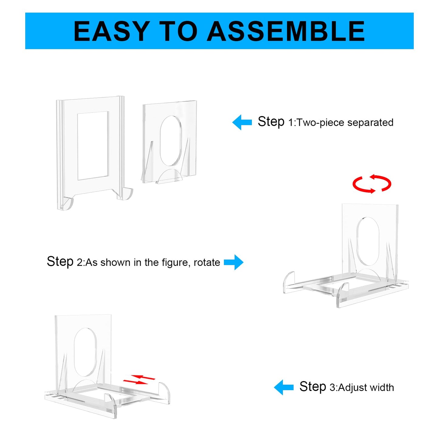 RIXUGIT 30-Pack 2-Piece Card Display Stands