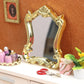Miniature Wall Mirror, 1:12 Scale, Antique Accent Piece Design Mirrored Frame, Decorative Fashion Mirrors