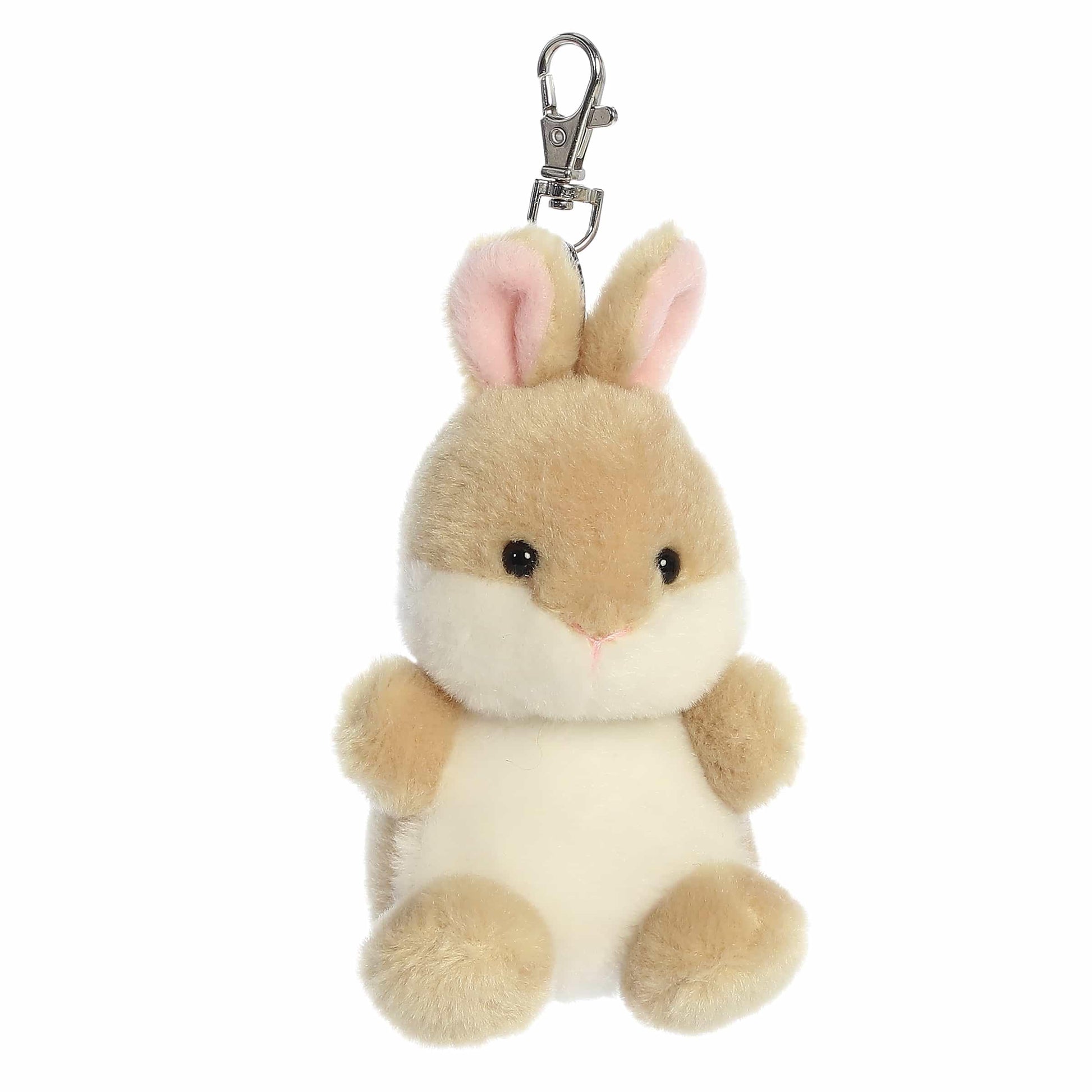Aurora® Adorable Palm Pals™ Ella Bunny™ Clip-On- Fun Collectible Plush for Kids and Adult Collectors - Perfect for Backpacks and Birthday Gifts