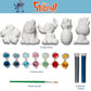 Disney Stitch DIY Paint Your Own Figurines Arts and Crafts Set for Kids, Paint, Paint Brush, and Glitter