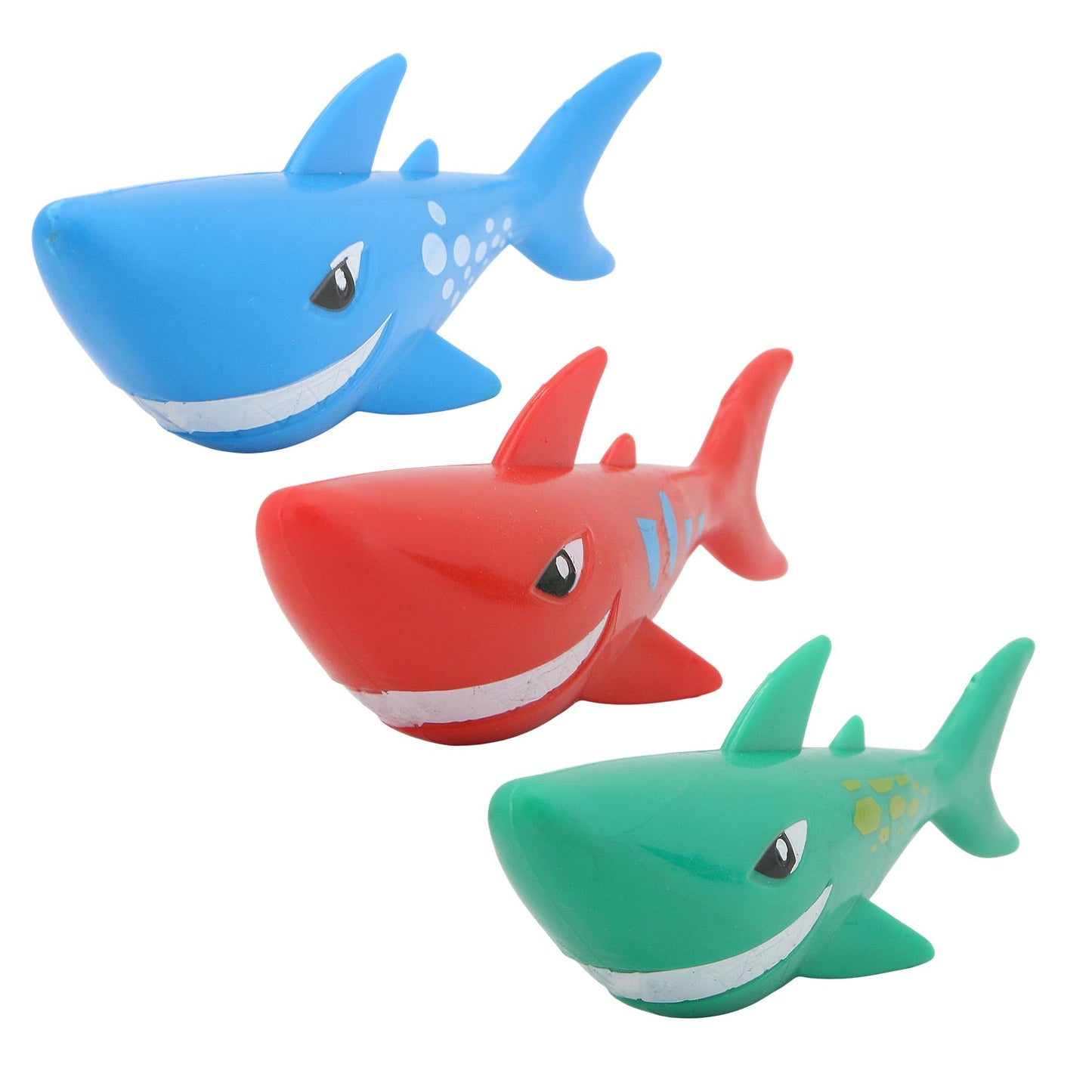 BANZAI 3 Piece Dive Sharks Pool Toys On Blister Card