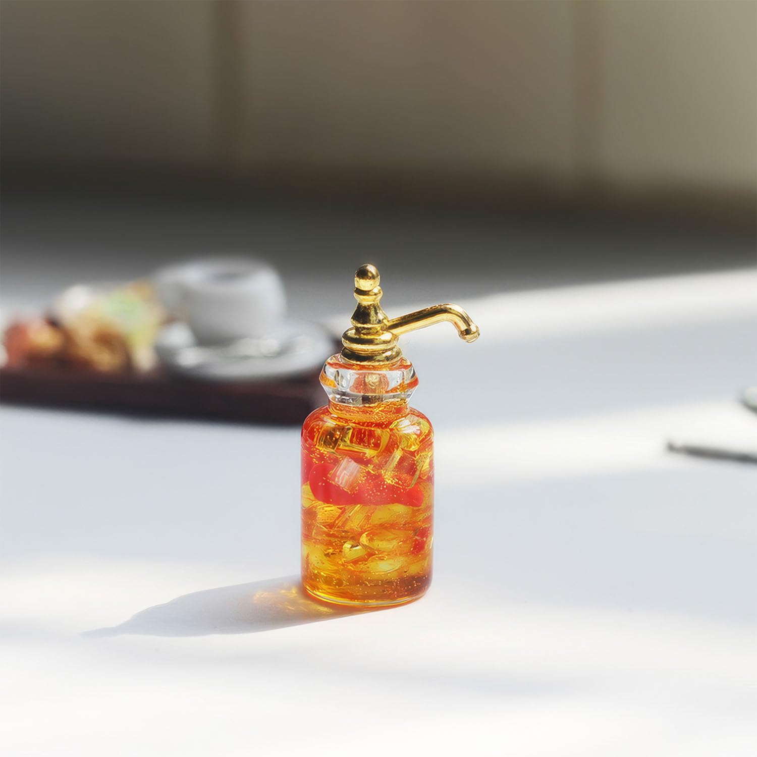 Miniature Beverage Bottles (2pcs): 1/12 Scale Glass Drink Bottles for Dollhouse Decor (Non-Edible)