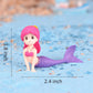 8 Pcs Mermaid Miniature Figurines Mermaid Toy Figure Collection Playset Doll Cake Toppers Birthday DIY Cake Decoration Wedding Party Supplies