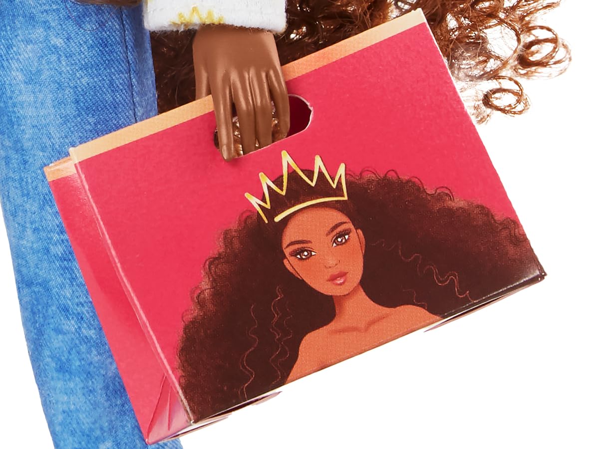 Naturalistas Dayna Crown Fest Fashion Doll, 11.5 Inch Articulated Doll with Authentic Textured Hair, Includes Fashion Pack & Accessories, Collectible