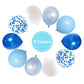 Royal Blue Confetti Latex Balloons, 50pcs 12 inch Light Blue Baby Blue and White Party Balloons for Birthday Wedding Party Decoration