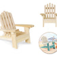 Multicraft Beach Adirondack Chair Miniature Wood for Dollhouses, Displays, Crafting, DIY - 5 Inches