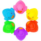 12-Pack Classic Rubber Duck Toy Duckies for Kids, Six Solid Colors, Bath Birthday Gifts Baby Showers Classroom Summer Beach and Pool Activity, 2"