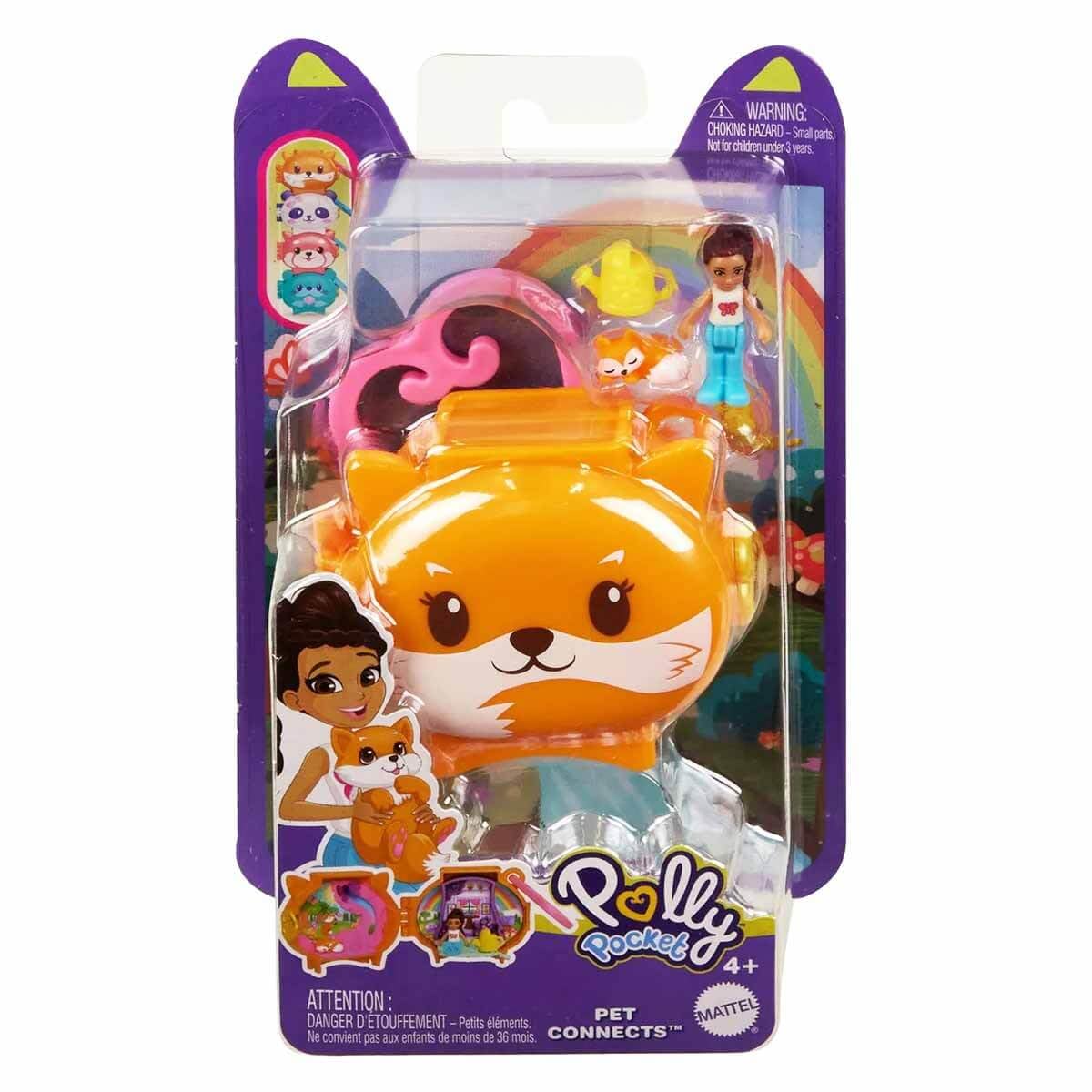Polly Pocket Cuddly Toys Compact Play Set GYV99 Fox, HRD39